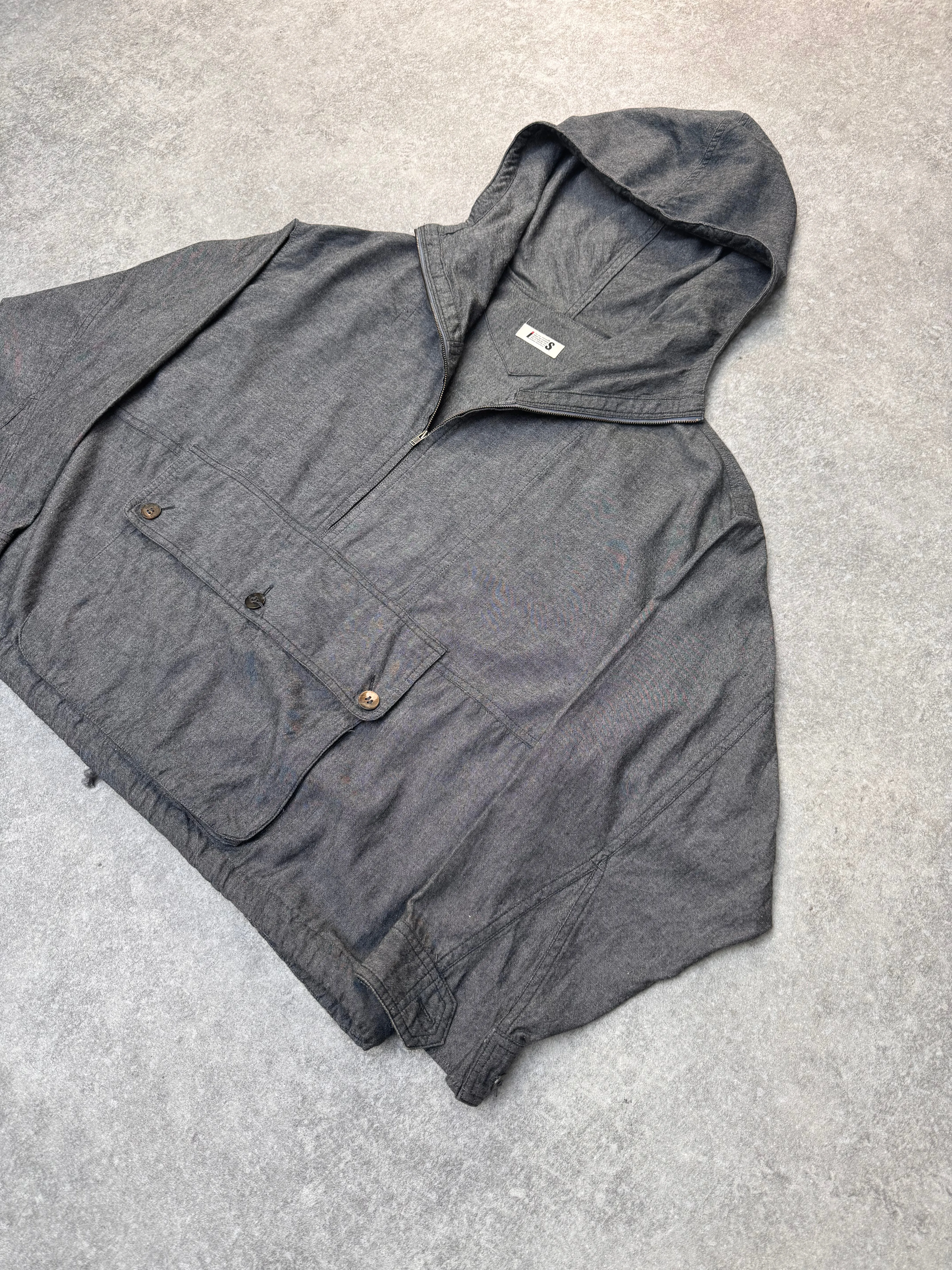 90s Issey Miyake x Tsumori Chisato Grey Hooded Anorak Jacket