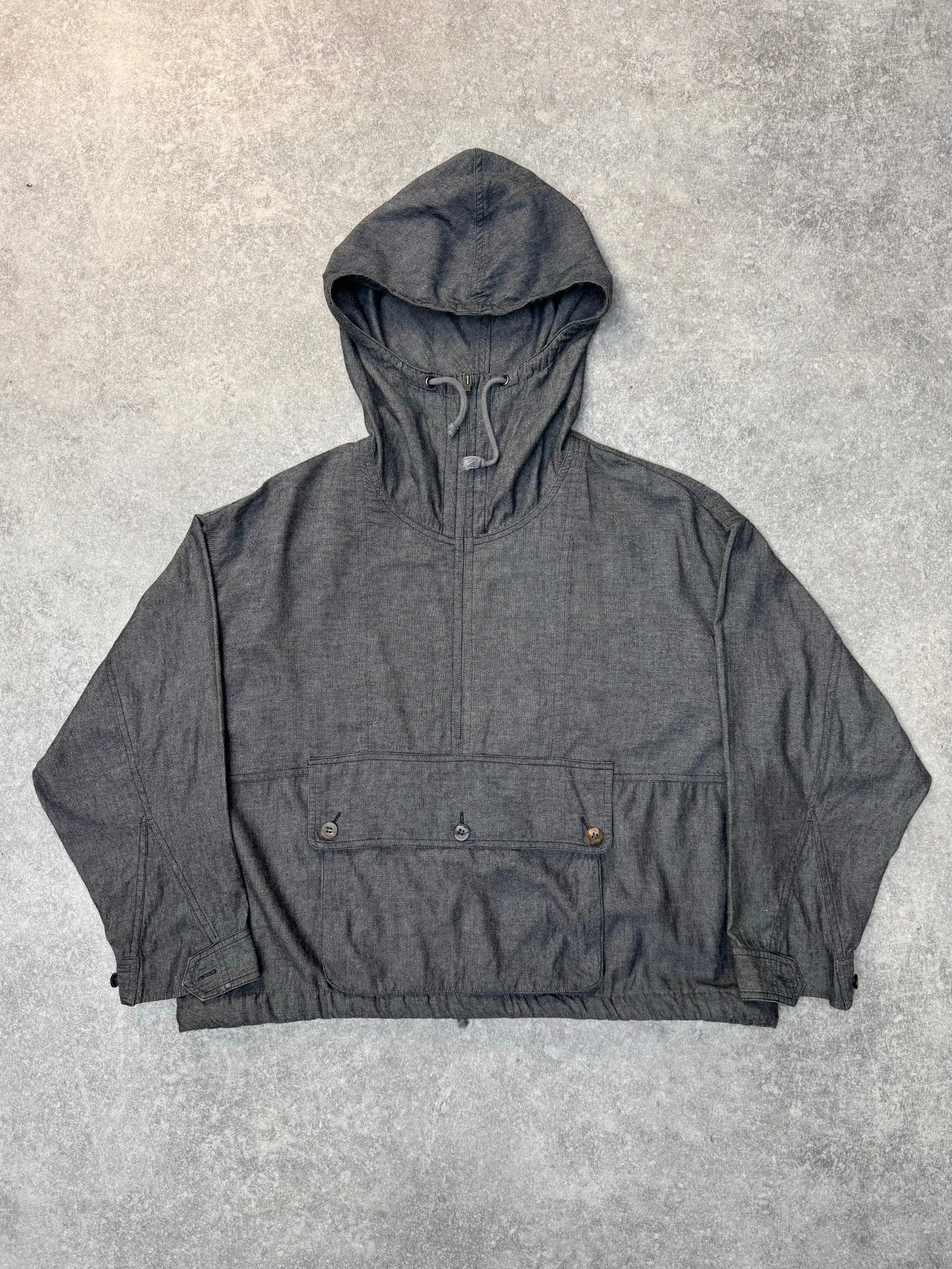 90s Issey Miyake x Tsumori Chisato Grey Hooded Anorak Jacket