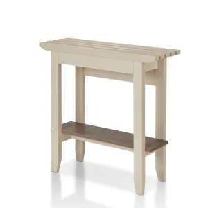 Adelene Mid-Century Modern Ivory Sofa Table
