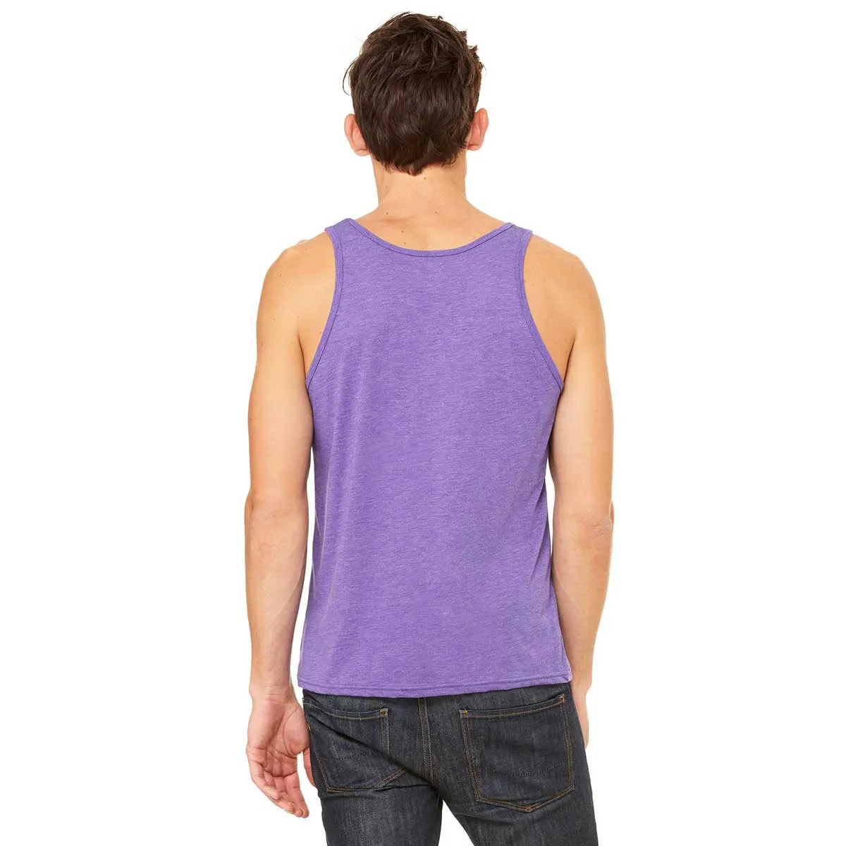 Bella   Canvas Unisex Purple Triblend Jersey Tank