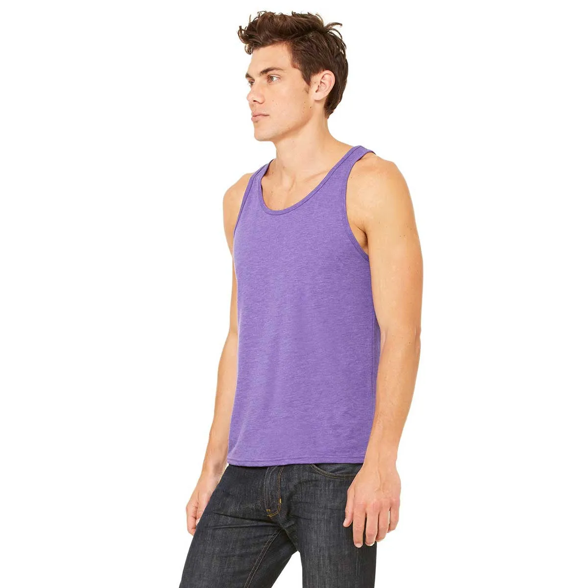 Bella   Canvas Unisex Purple Triblend Jersey Tank