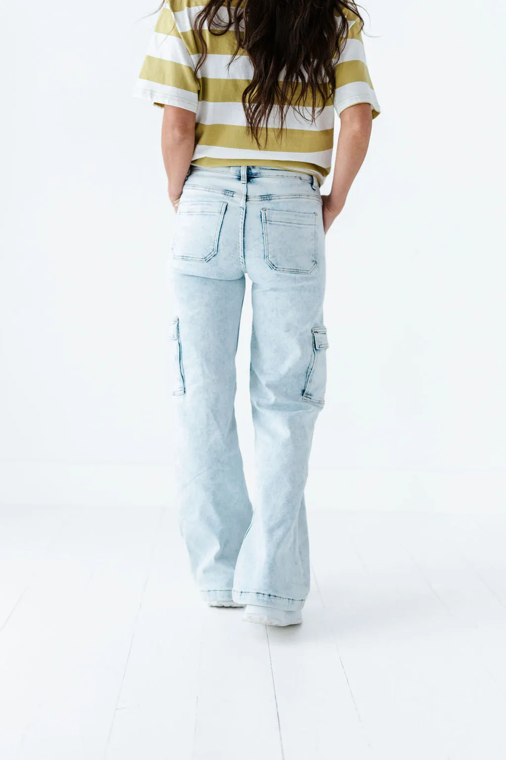 Brooks Cargo Pants in Light Wash