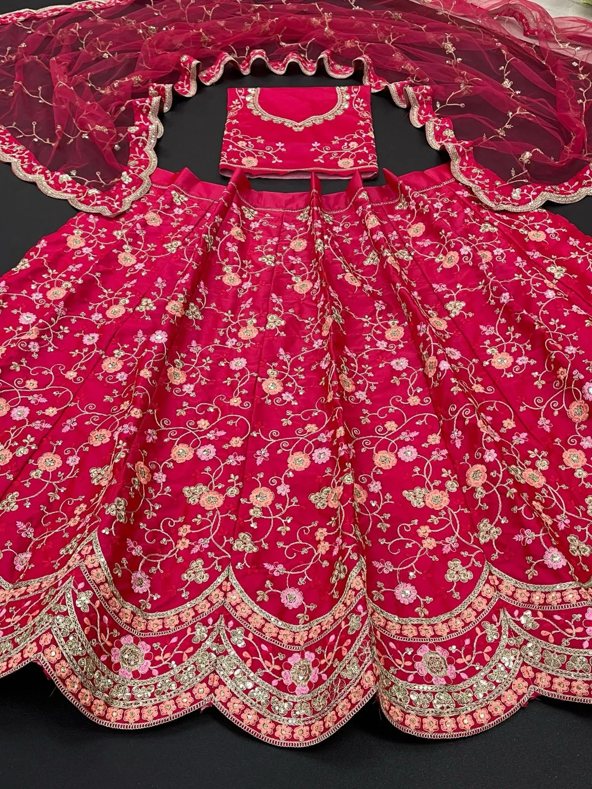 Charming Wedding Wear Heavy Embroidered Lehenga Choli With Dupatta
