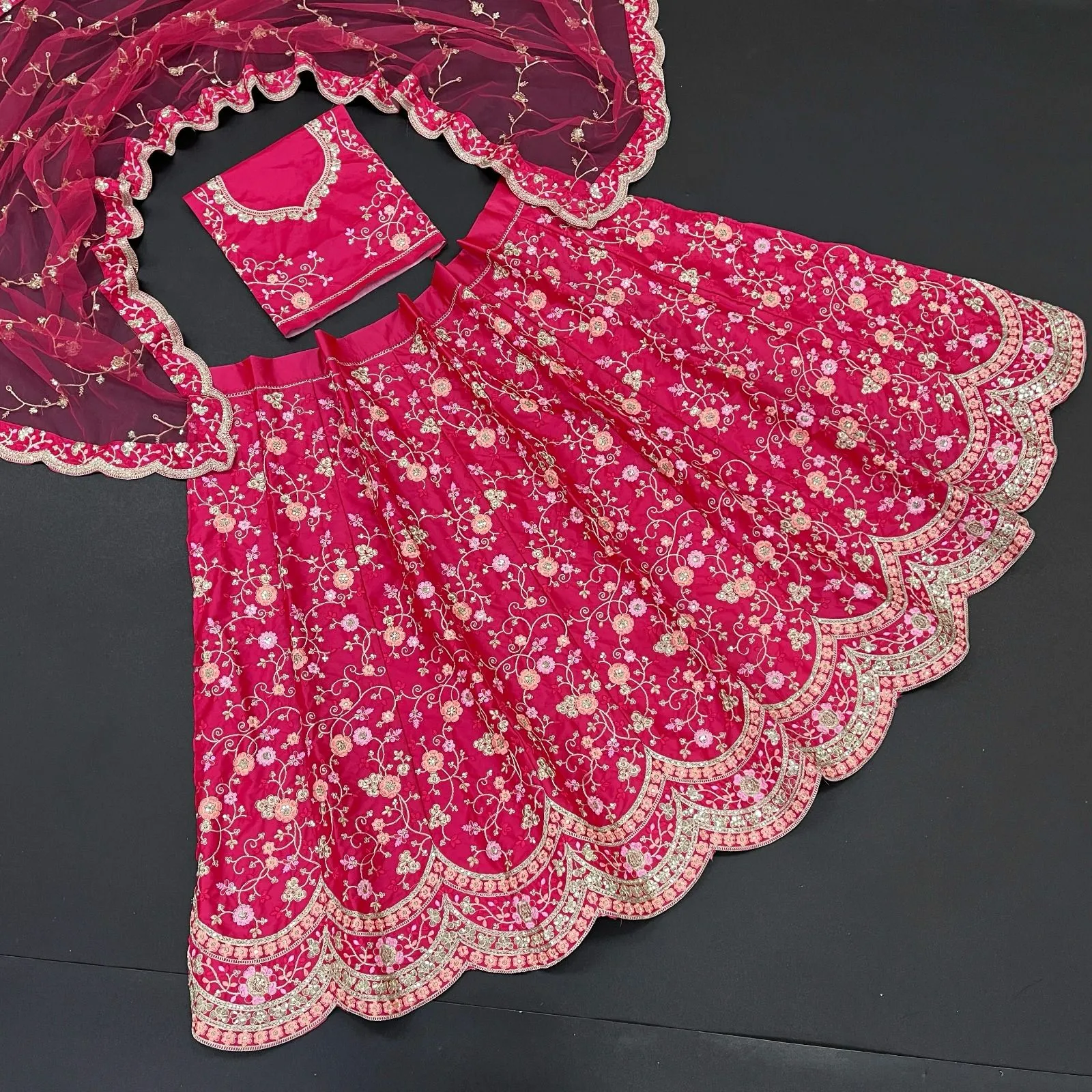 Charming Wedding Wear Heavy Embroidered Lehenga Choli With Dupatta