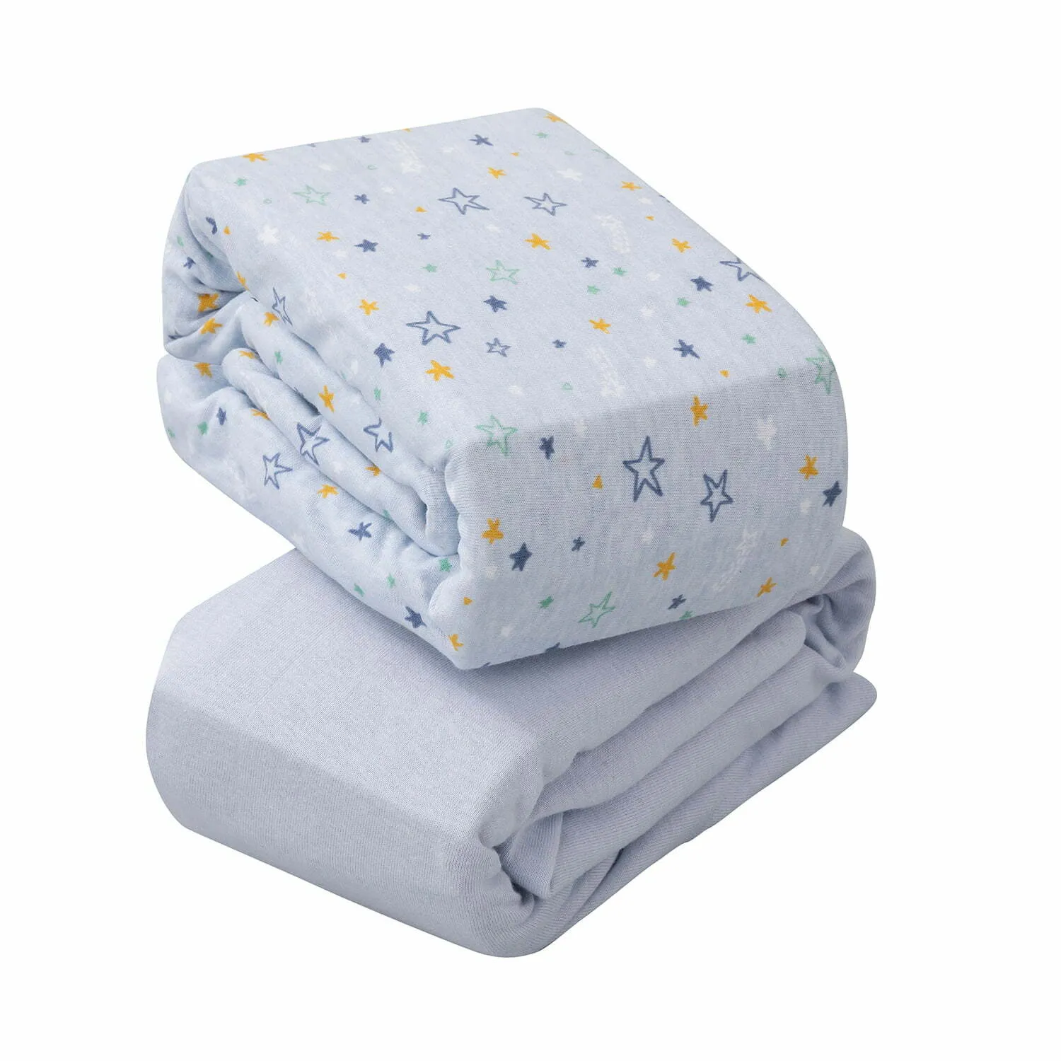 ClevaMama 2pk Jersey Cotton Cot Fitted Sheets