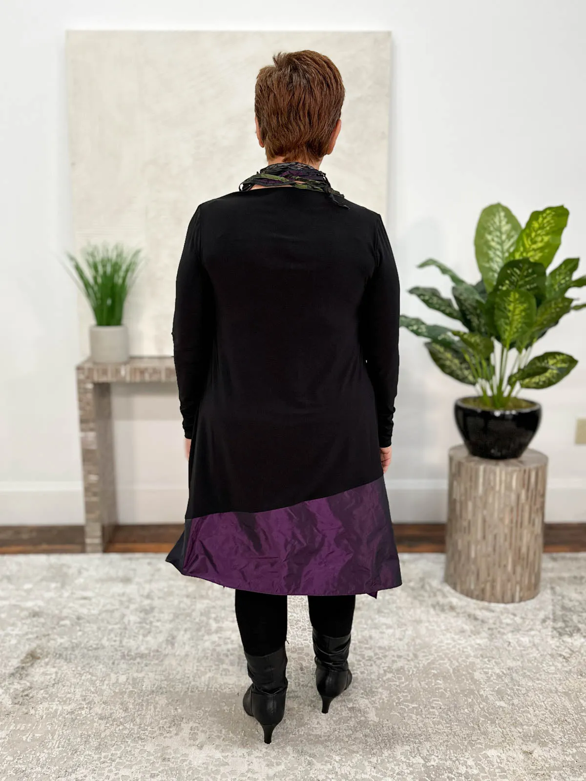 Devon Tunic, Black/Plum