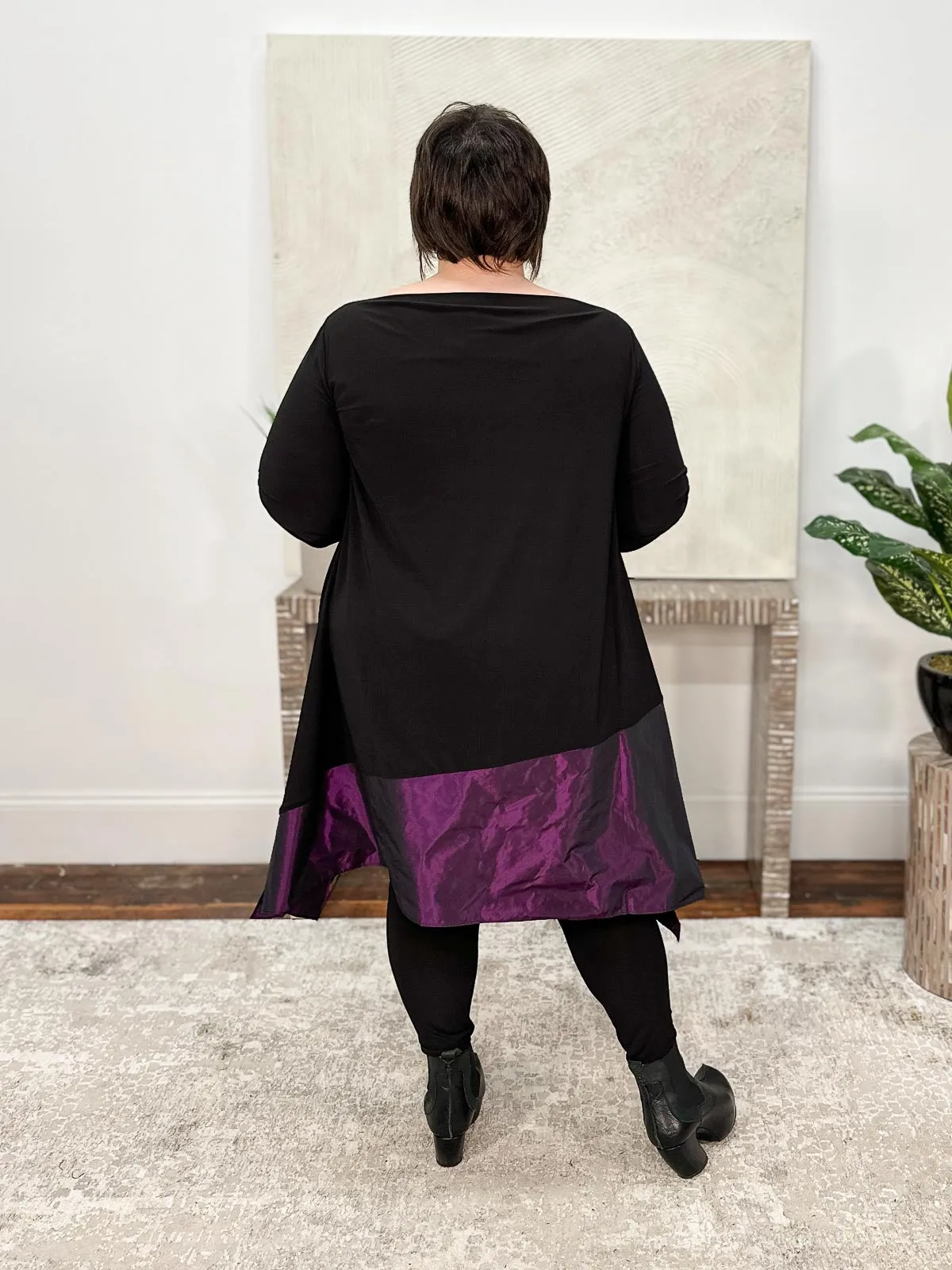 Devon Tunic, Black/Plum