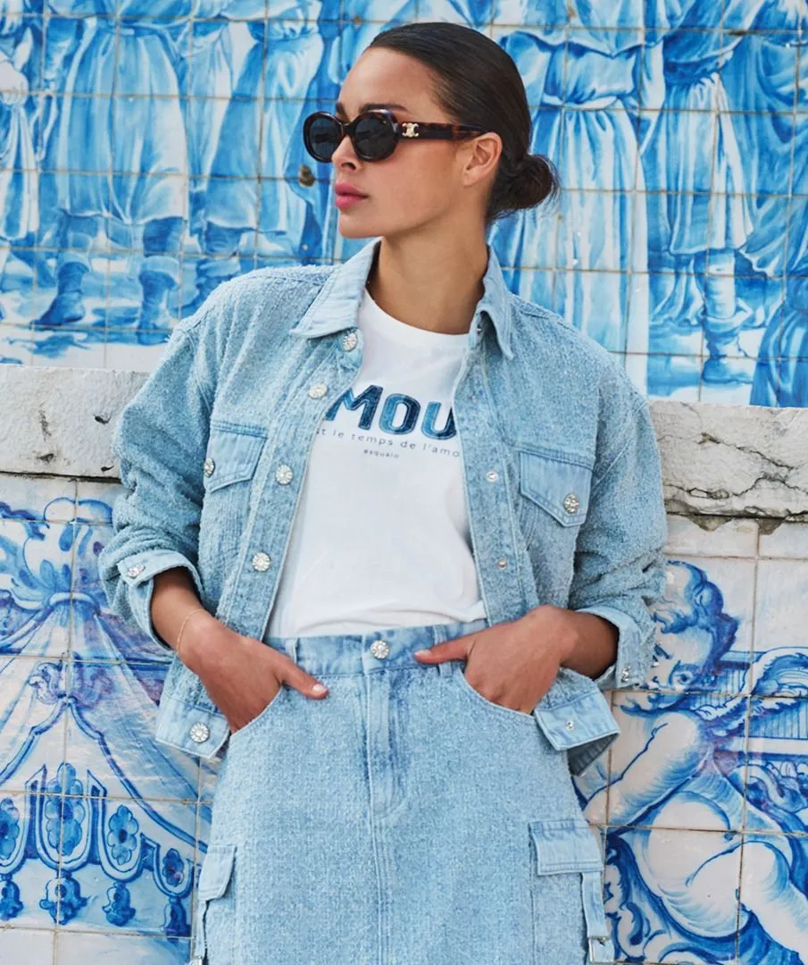 Druna Distressed Jeans Jacket - EsQualo SP2512000