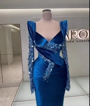 Elegant Long Sleeves Sweetheart Mermaid Formal Prom Dress