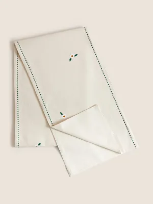 Embroidered table runner