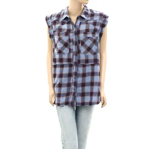 Free People Wave After Wave Plaid Tunic Top