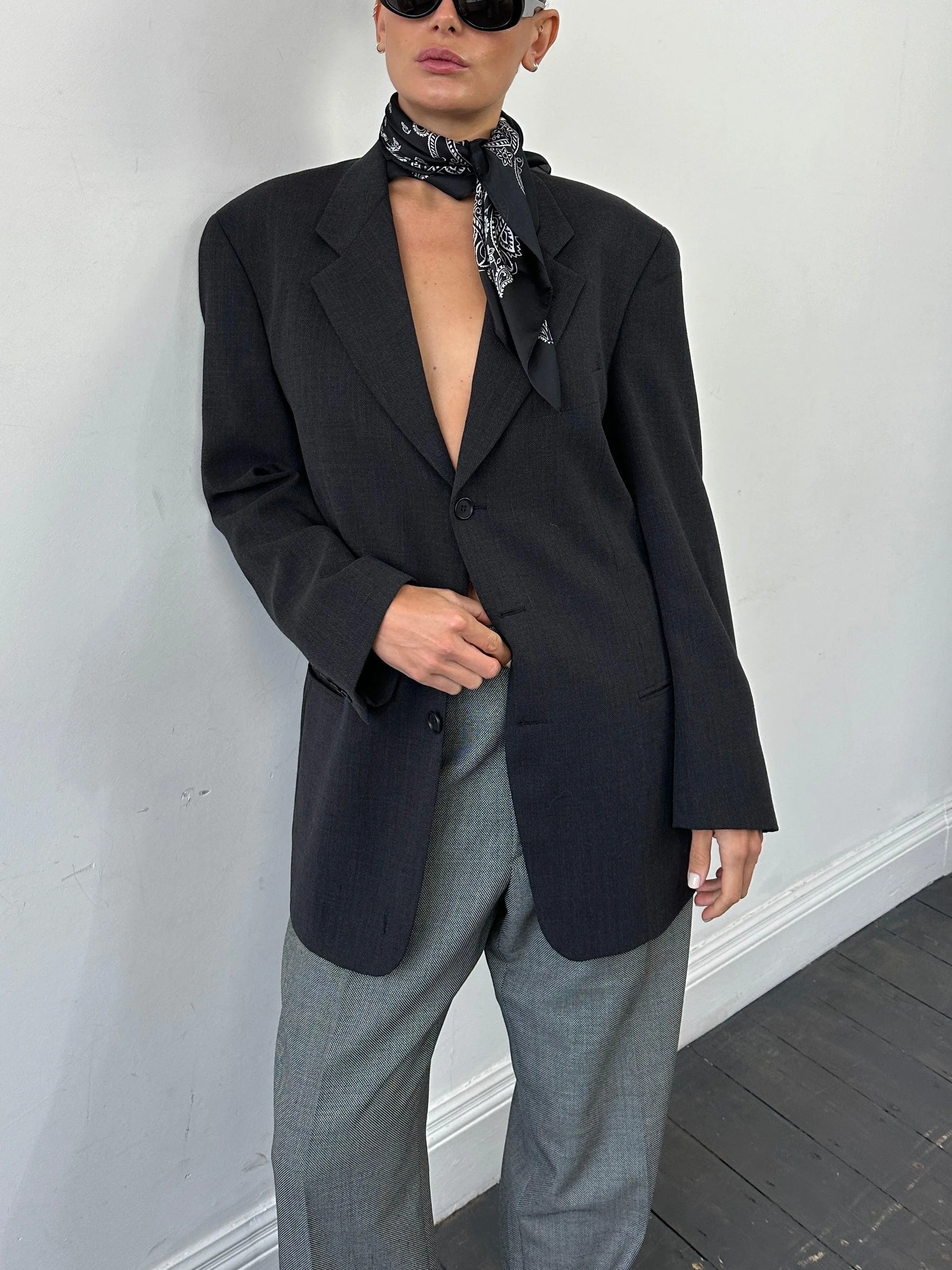 Giorgio Armani Pure Wool Single Breasted Blazer - 40R/L