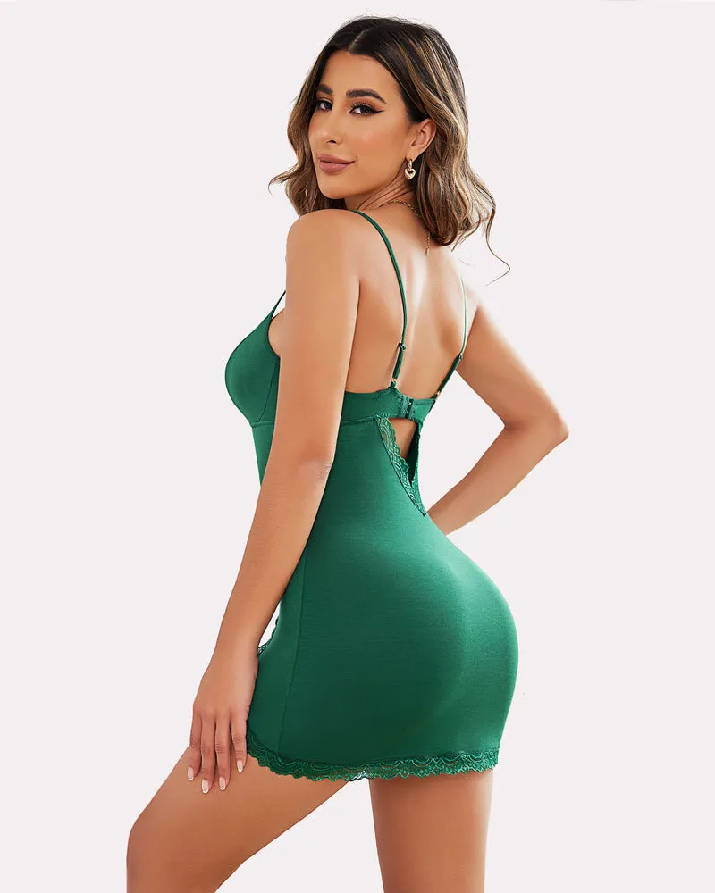 Halloween Lace Full Slip Side Slit Dress