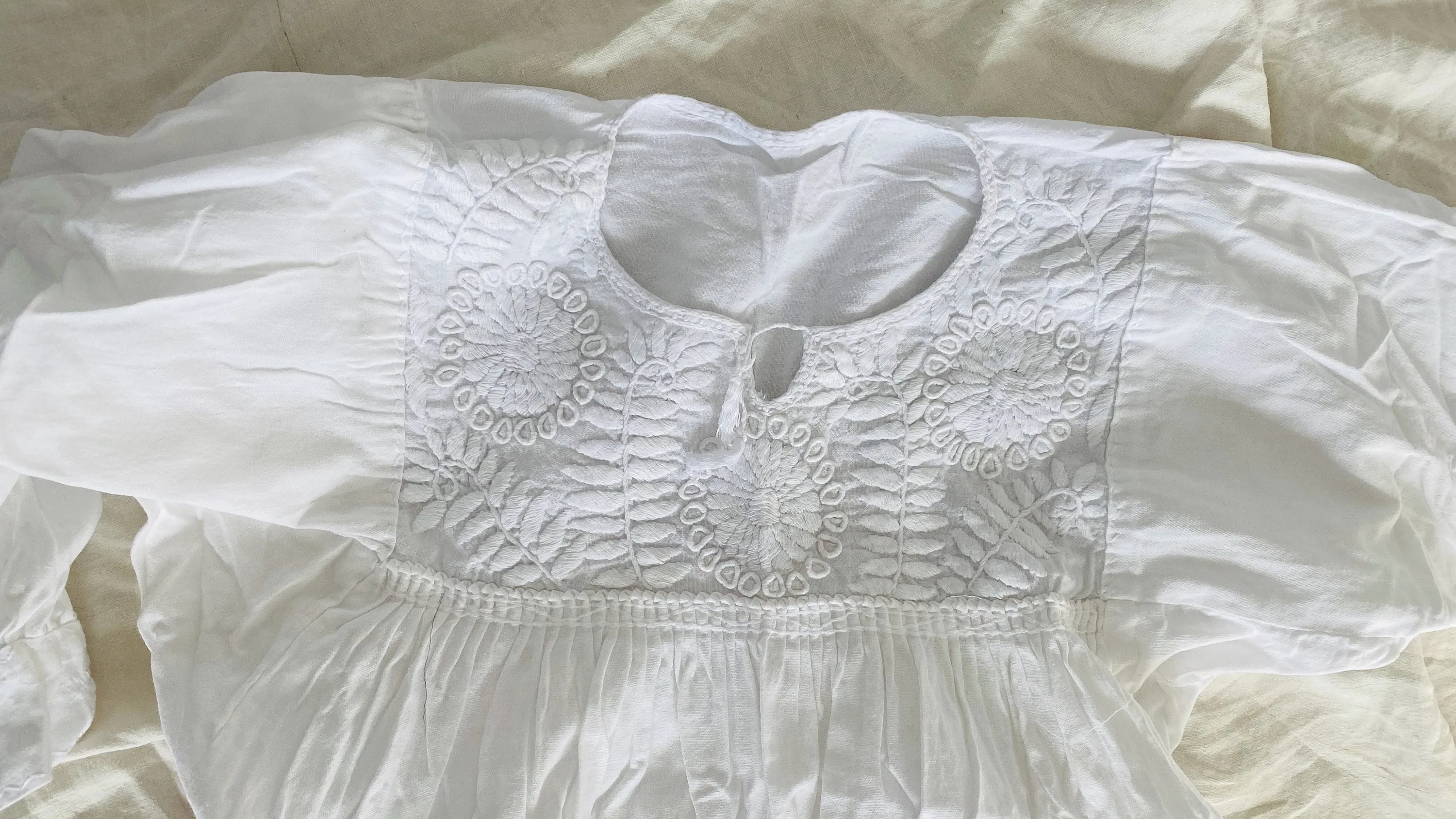 Hand-Embroidered Chamula Dress. All Cotton.