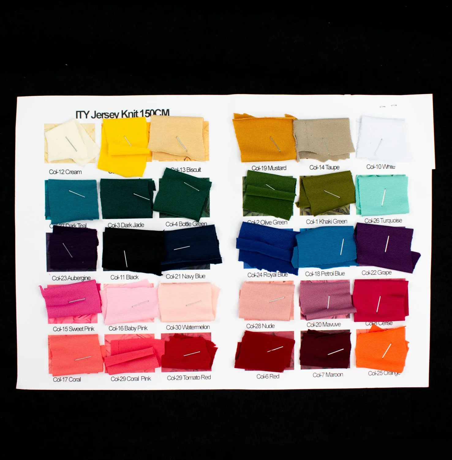 ITY Jersey Knit Sample Book