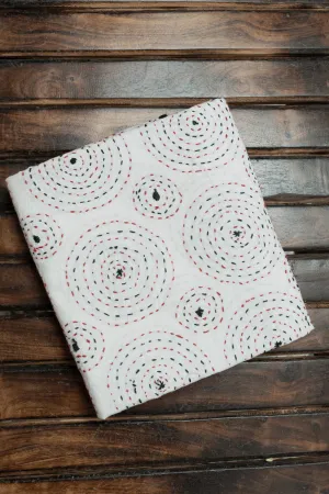 Ivory Cream Applique Hand Embroidered Blouse Fabric