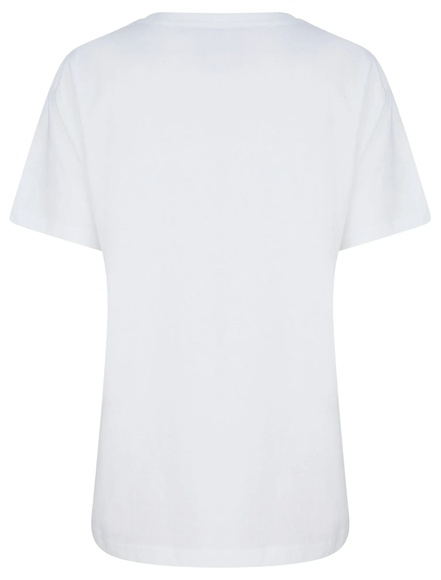 Kennedy Flocked Motif Cotton Jersey T-Shirt in Optic White - Tokyo Laundry