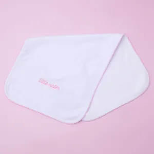Little Sister Embroidered Burp Cloth