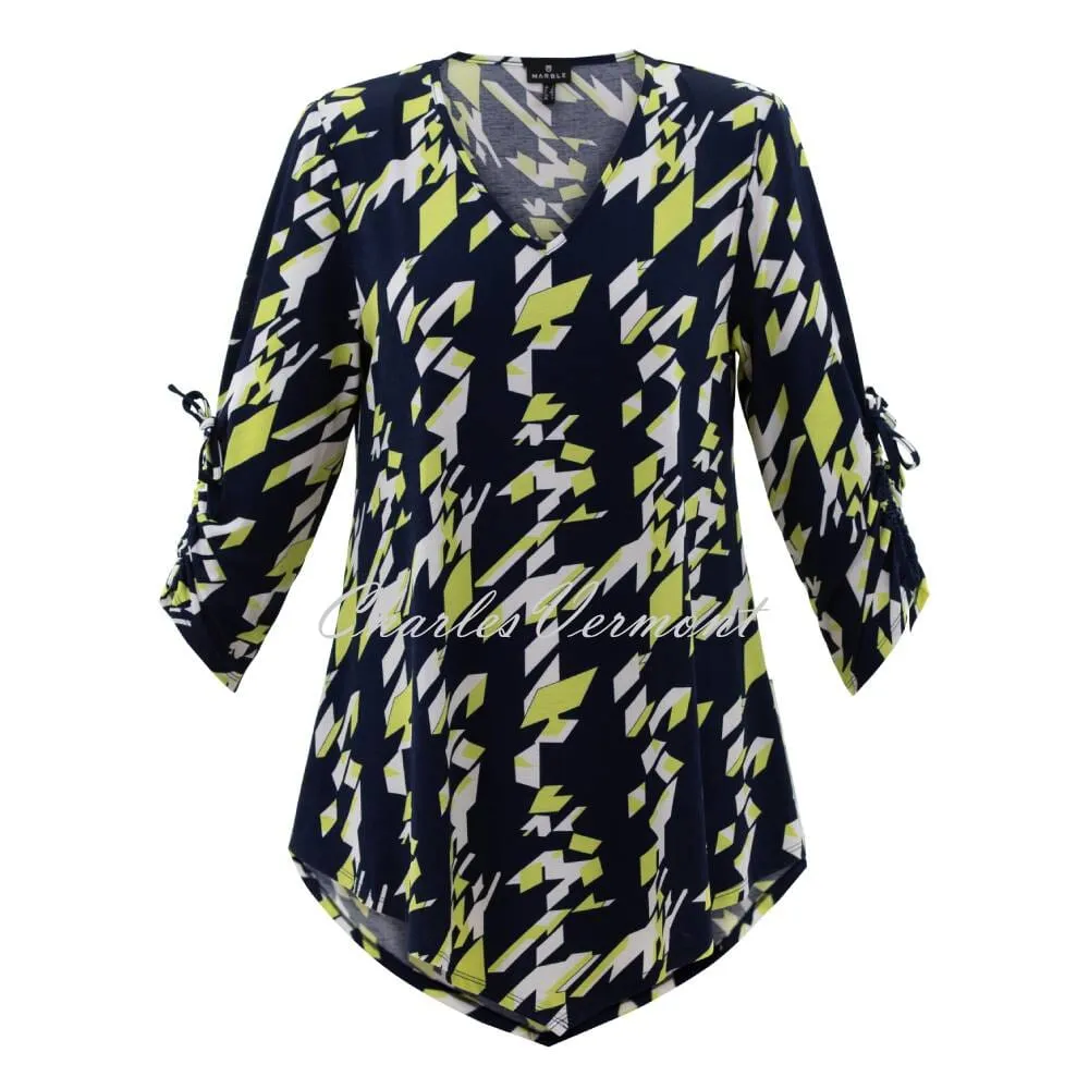 Marble Top – Style 6590-163 (Navy / Lime / White)