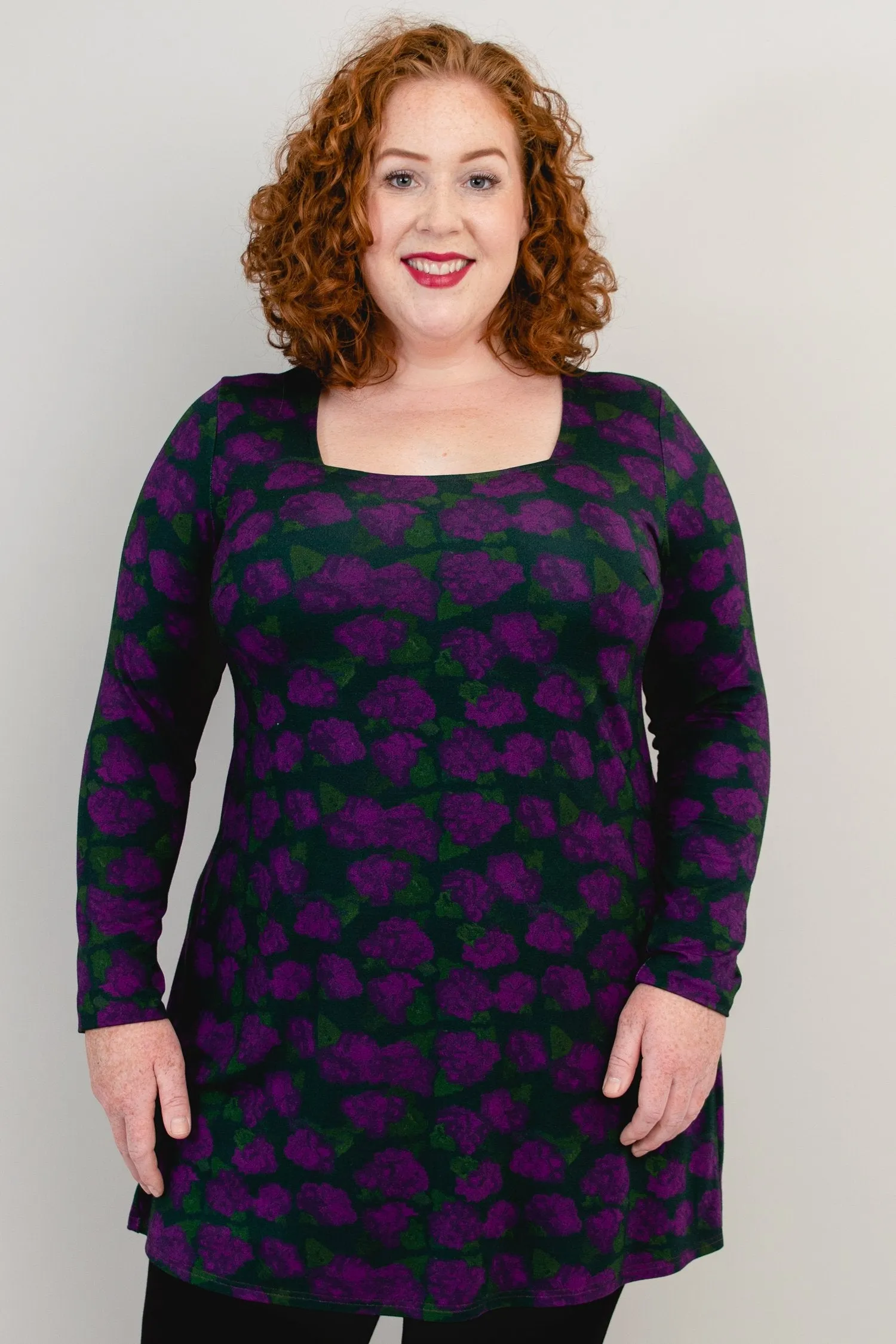 Marissa Top, Watercolour Blooms, Bamboo- Final Sale