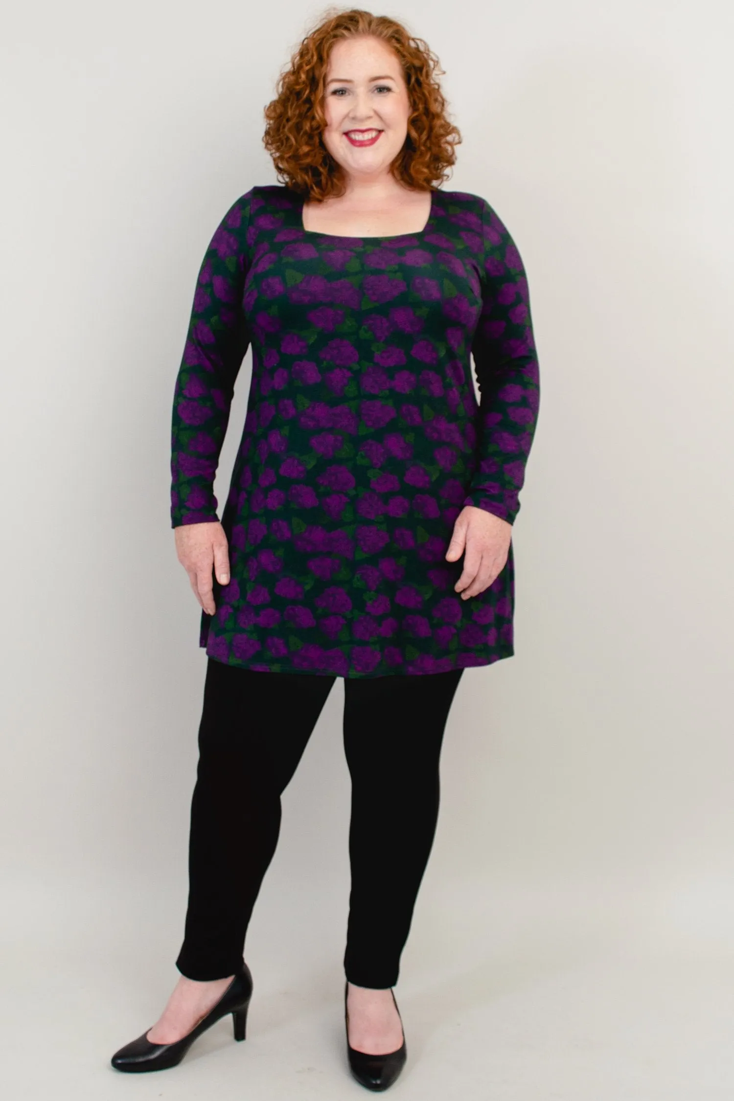 Marissa Top, Watercolour Blooms, Bamboo- Final Sale