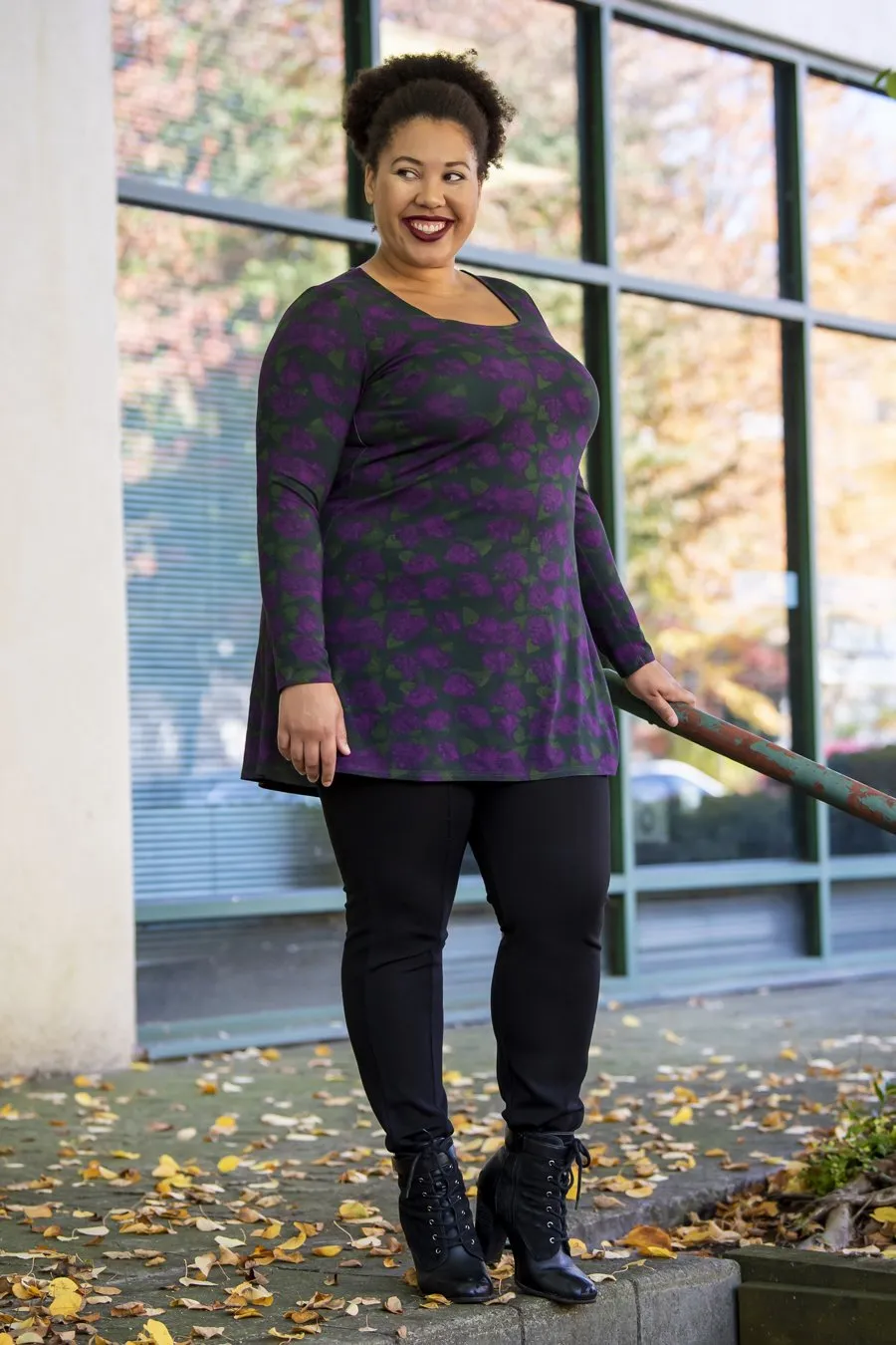 Marissa Top, Watercolour Blooms, Bamboo- Final Sale