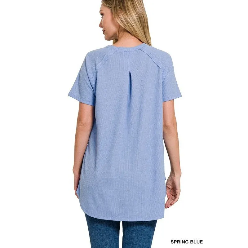 MELAGE BABY WAFFLE SHORT SLEEVE TOP