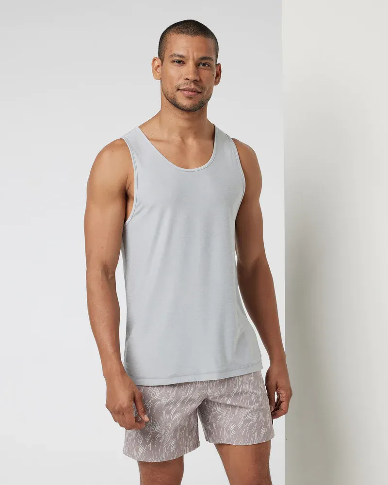 MEN'S STRATO TECH TANK - HPT PLATINUM HEATHER