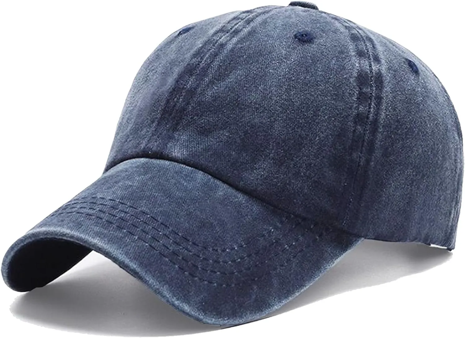 Men's Vintage Washed Light Beige Distressed Baseball Cap