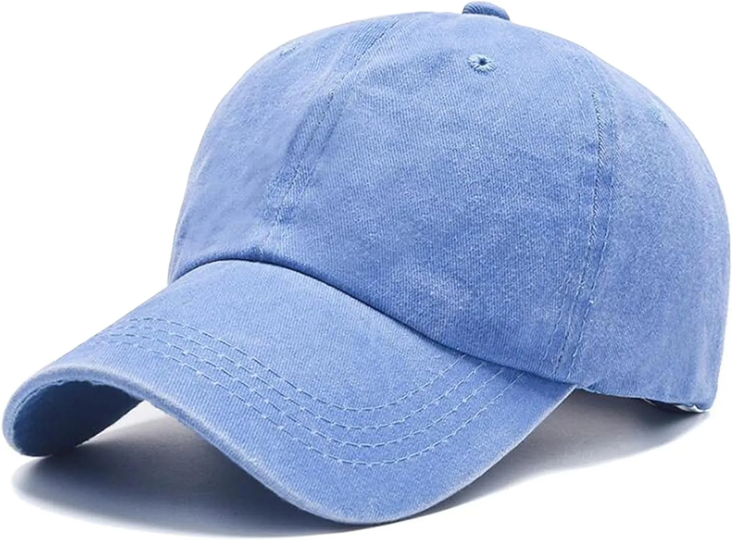 Men's Vintage Washed Light Beige Distressed Baseball Cap