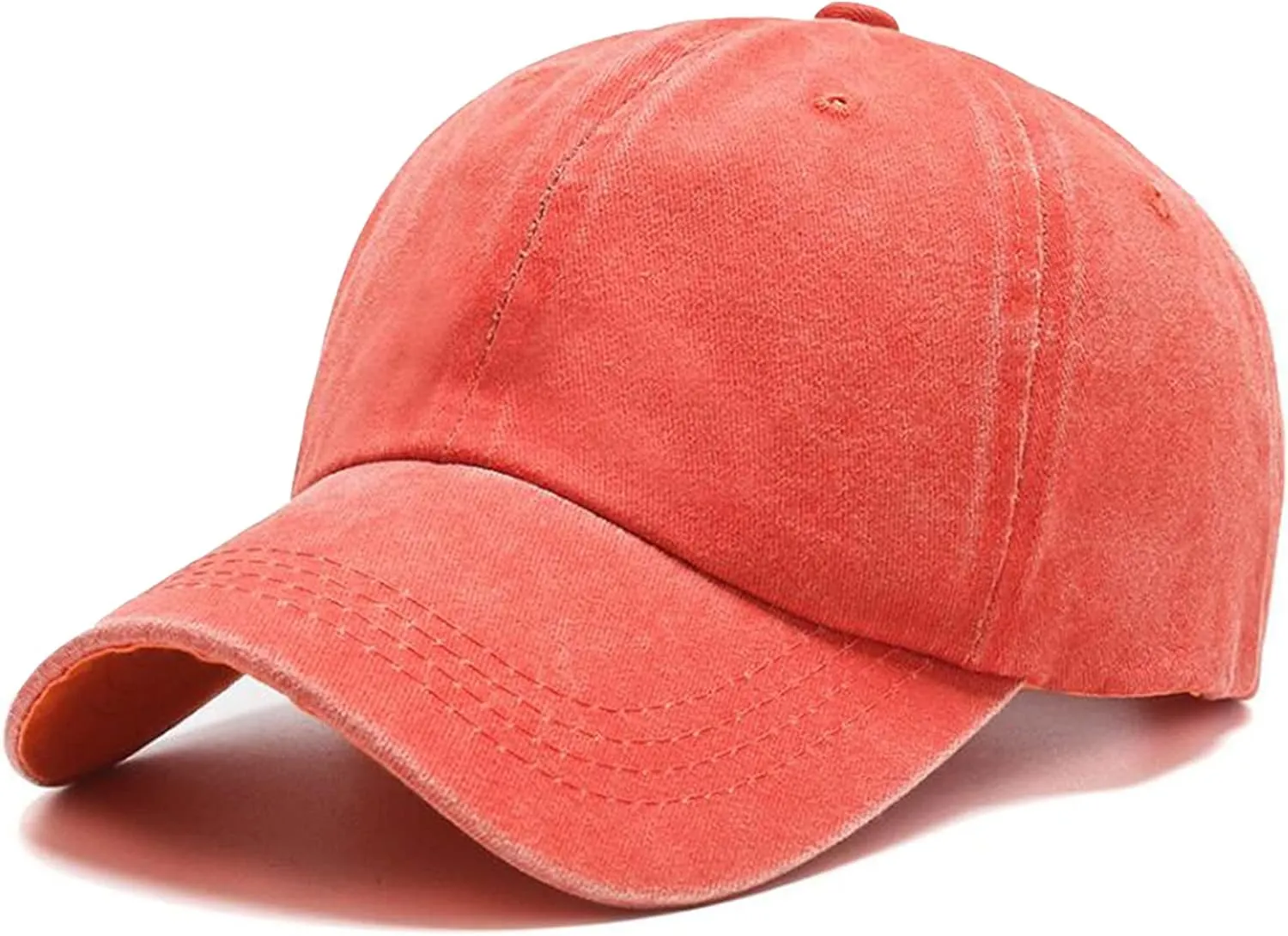 Men's Vintage Washed Light Beige Distressed Baseball Cap