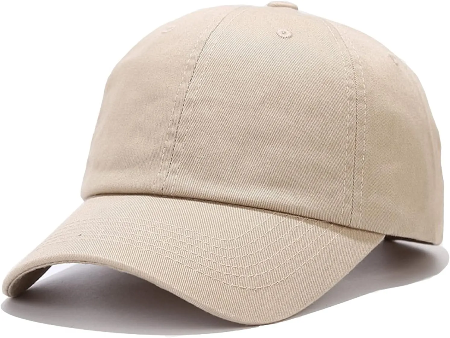Men's Vintage Washed Light Beige Distressed Baseball Cap