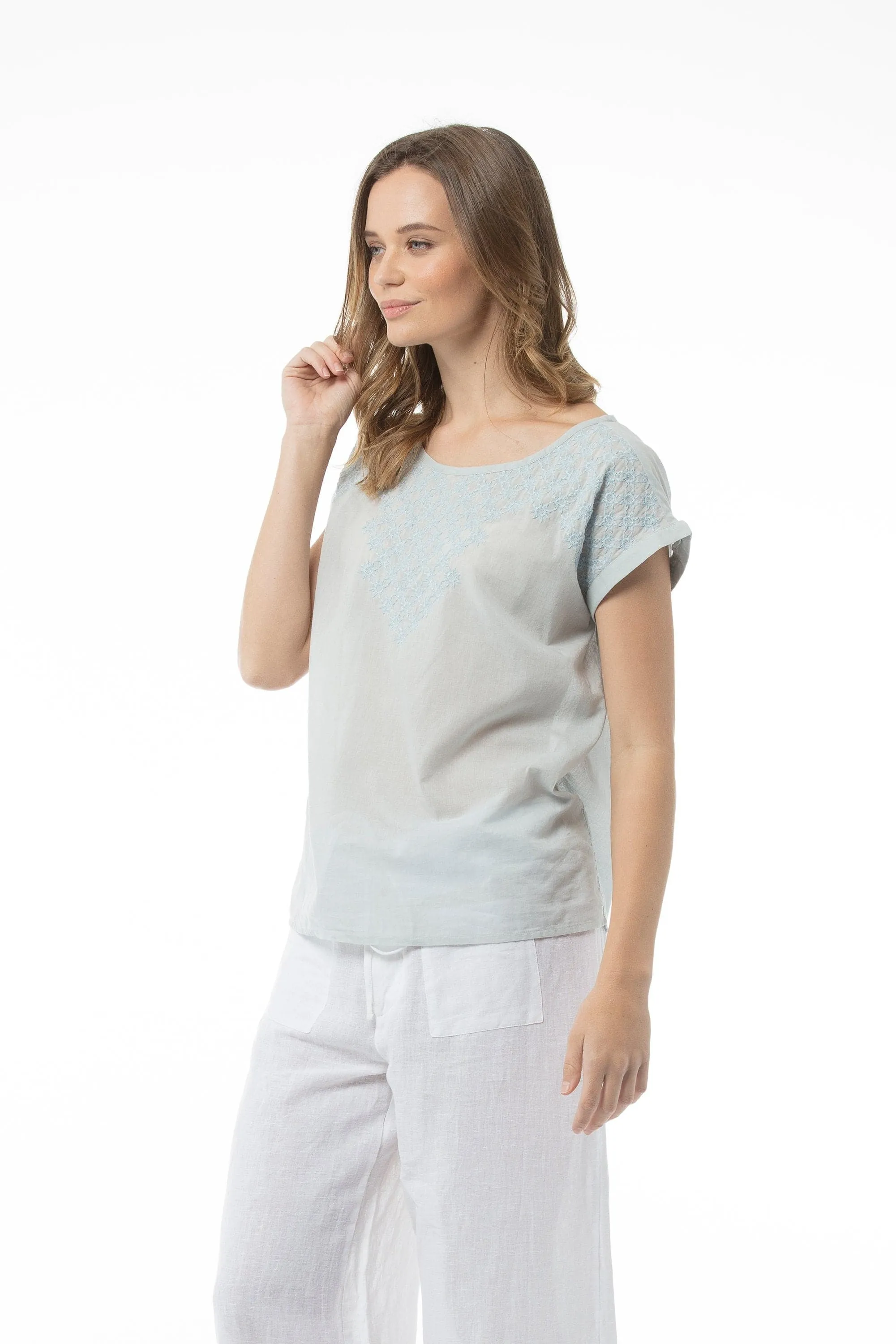 MINNA Top - Washed Blue