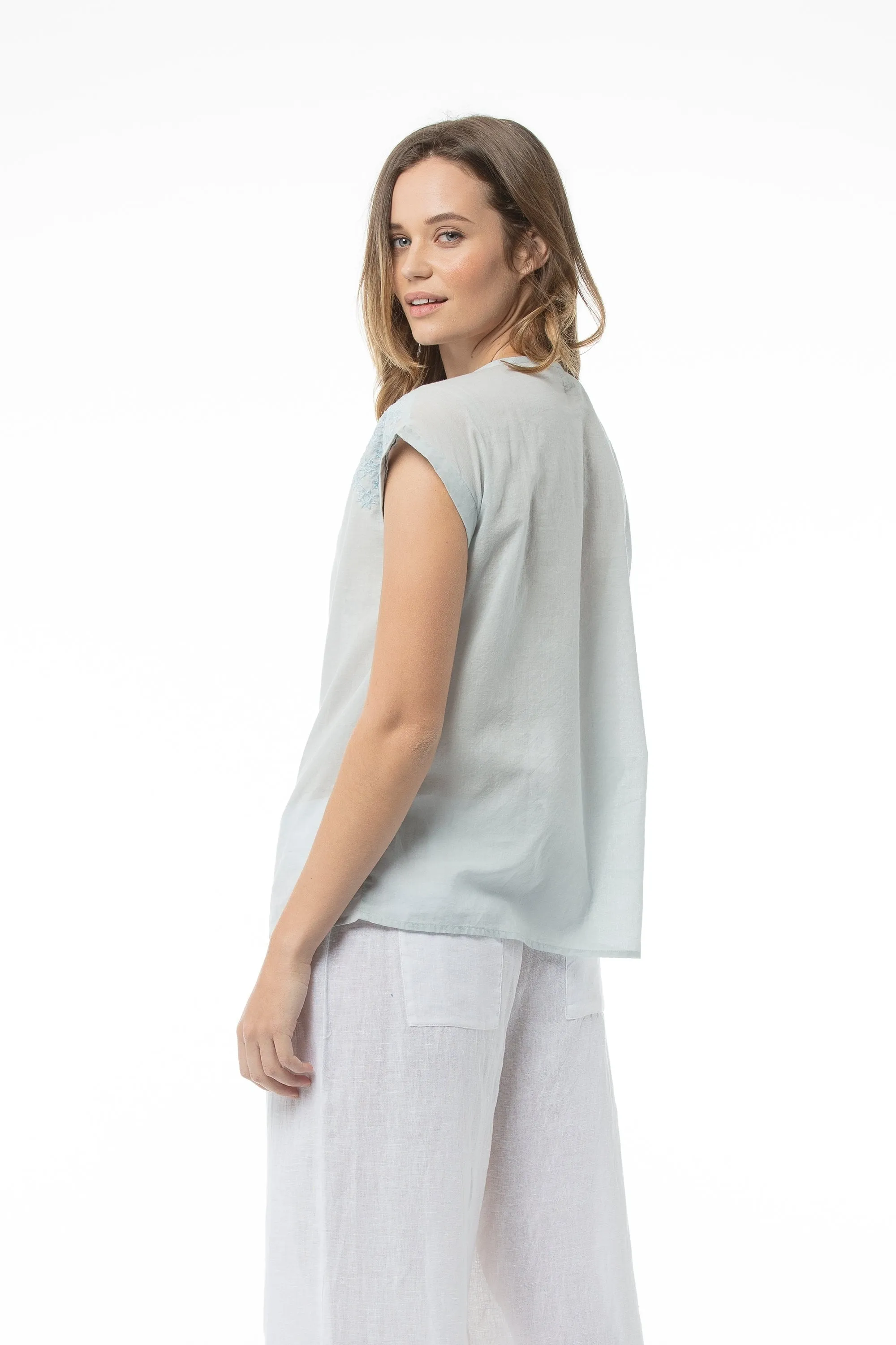 MINNA Top - Washed Blue