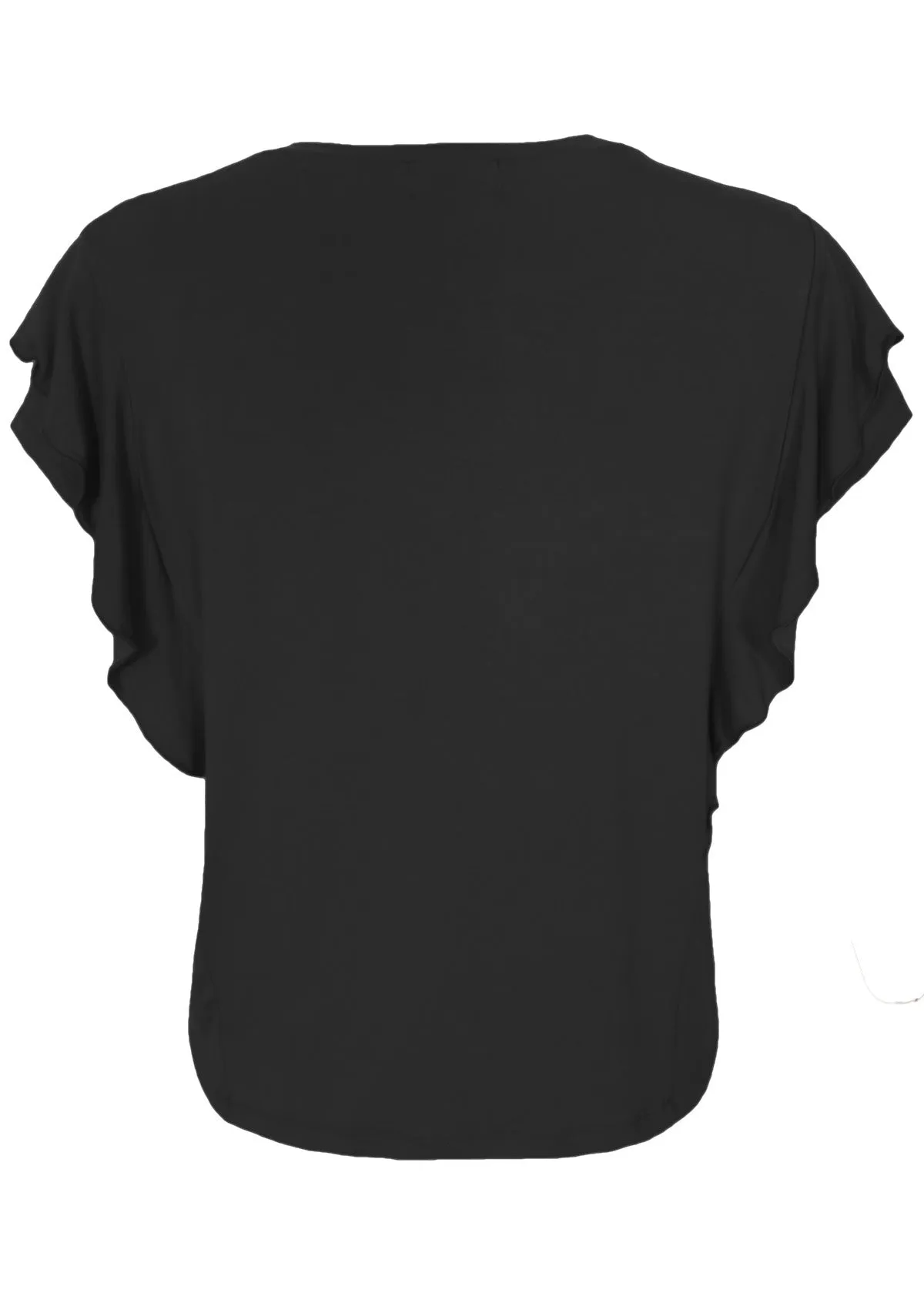 Ruffle Tee Black
