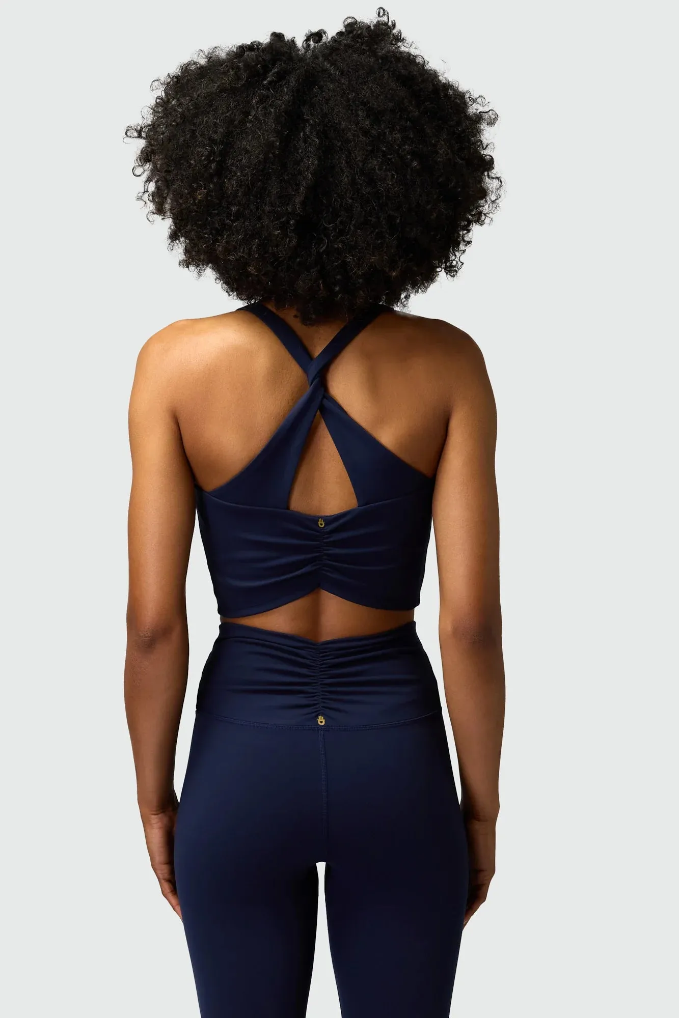 Spiritual Gangster Everly Twist Back Bra - Midnight Navy