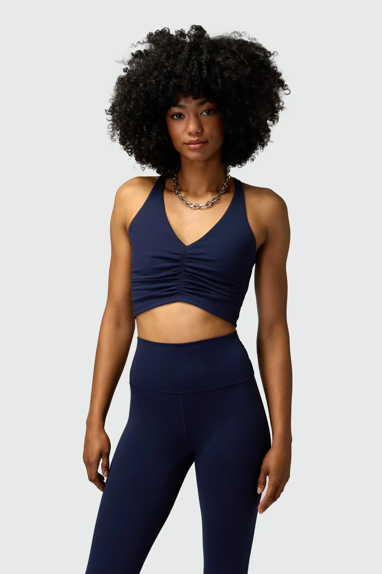 Spiritual Gangster Everly Twist Back Bra - Midnight Navy