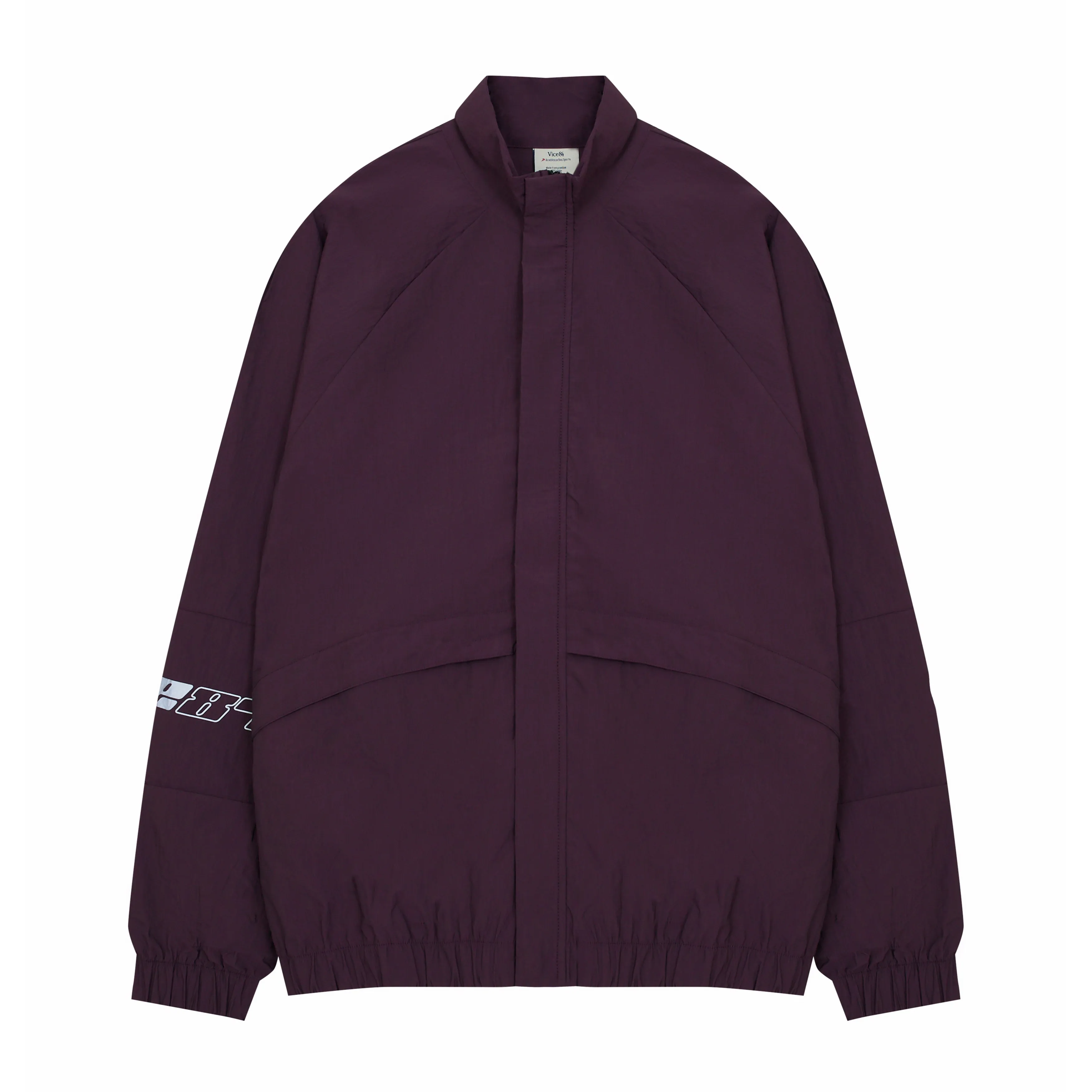 Vice 84 'Reflective Racer' Nylon Track Jacket - Burgundy