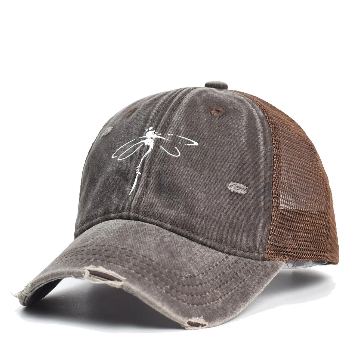 Vintage Dragonfly Trucker Hat - Fushia