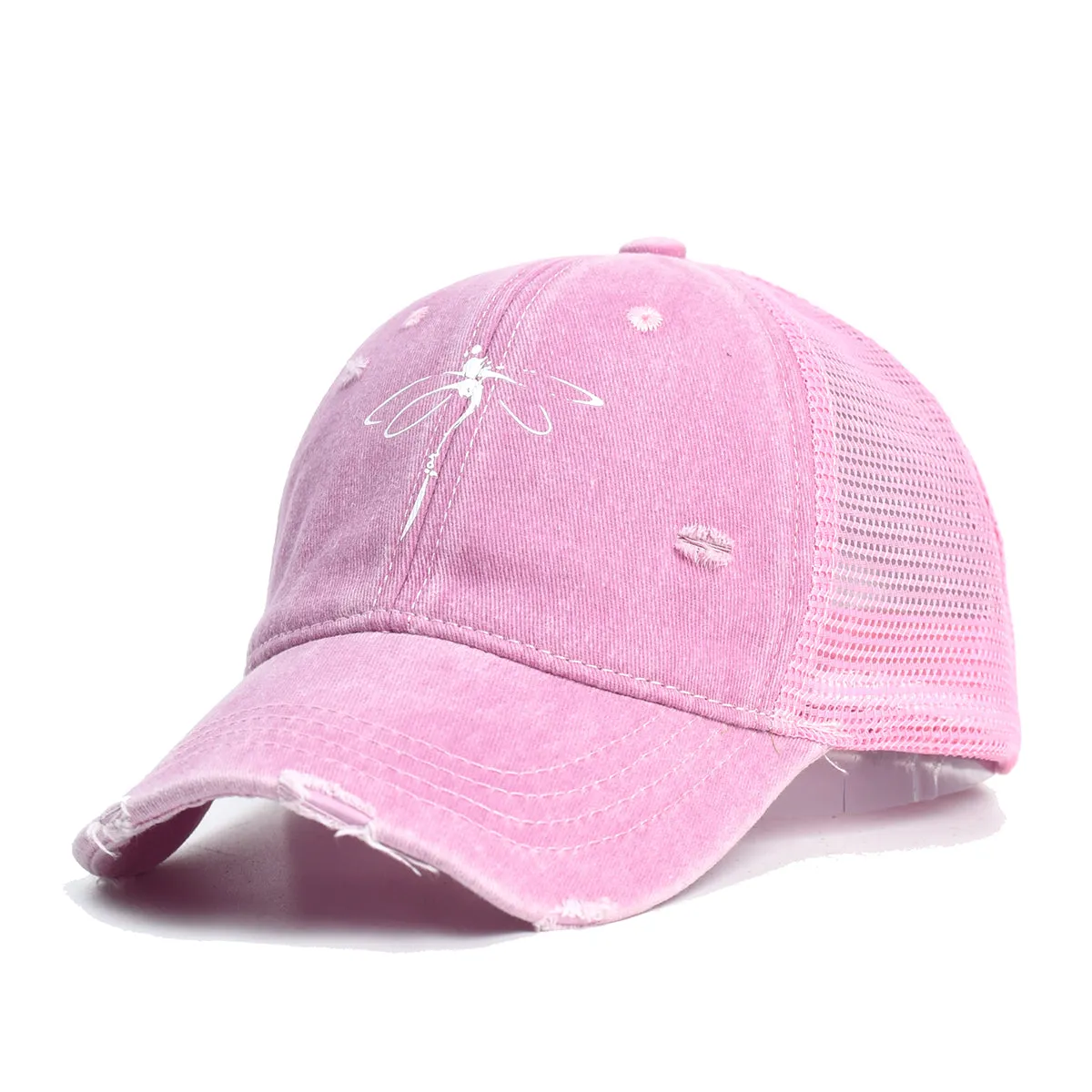 Vintage Dragonfly Trucker Hat - Fushia