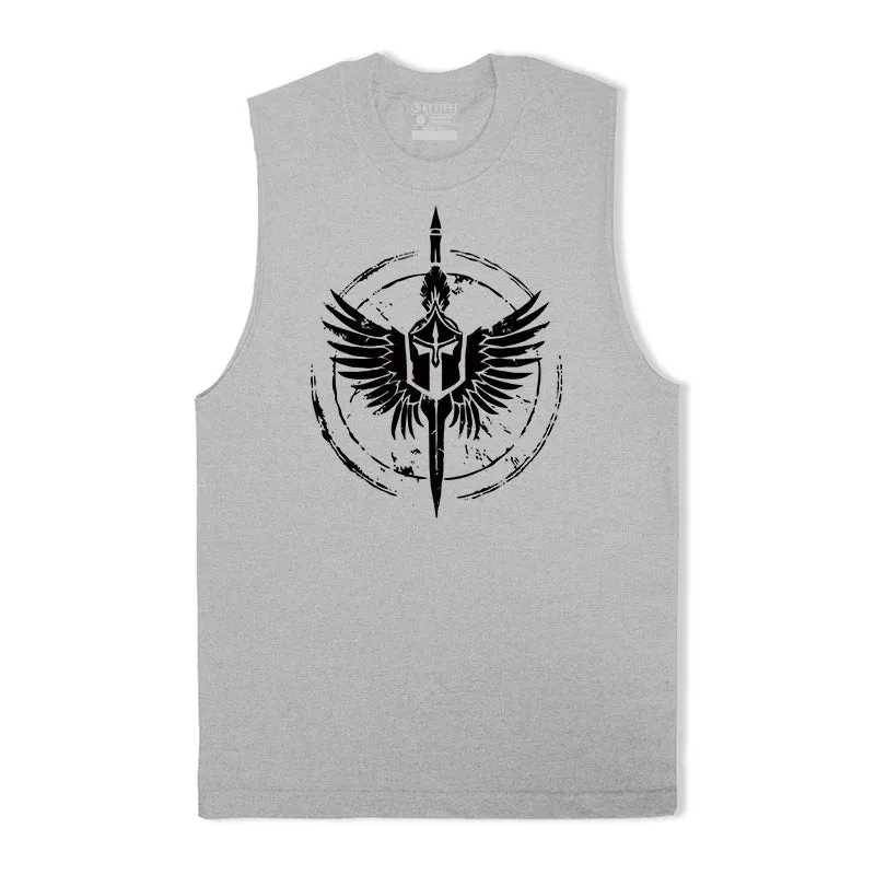 Wings Spartan Helmet Graphic Tank Top