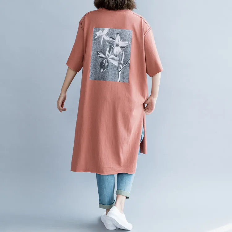 Women Simple Cotton Loose Shirt Dresses For Summer Q6057