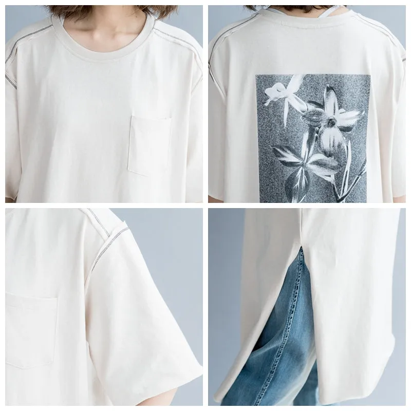 Women Simple Cotton Loose Shirt Dresses For Summer Q6057