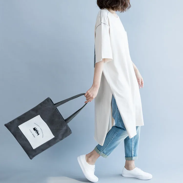 Women Simple Cotton Loose Shirt Dresses For Summer Q6057