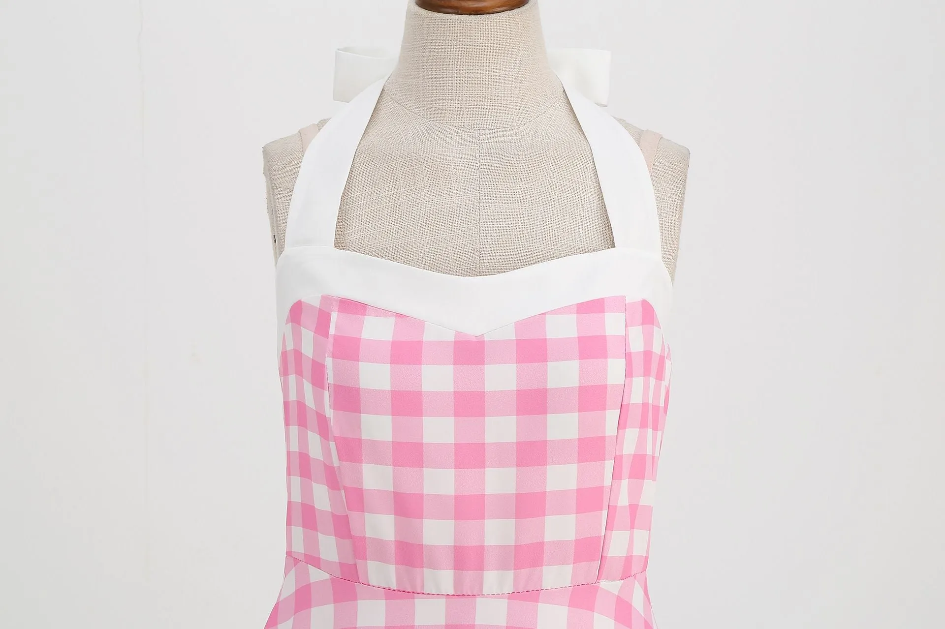 Women Vintage 1950s 1980s Retro Dress Pink Swing Rockabilly A-line Midi Prom Dress